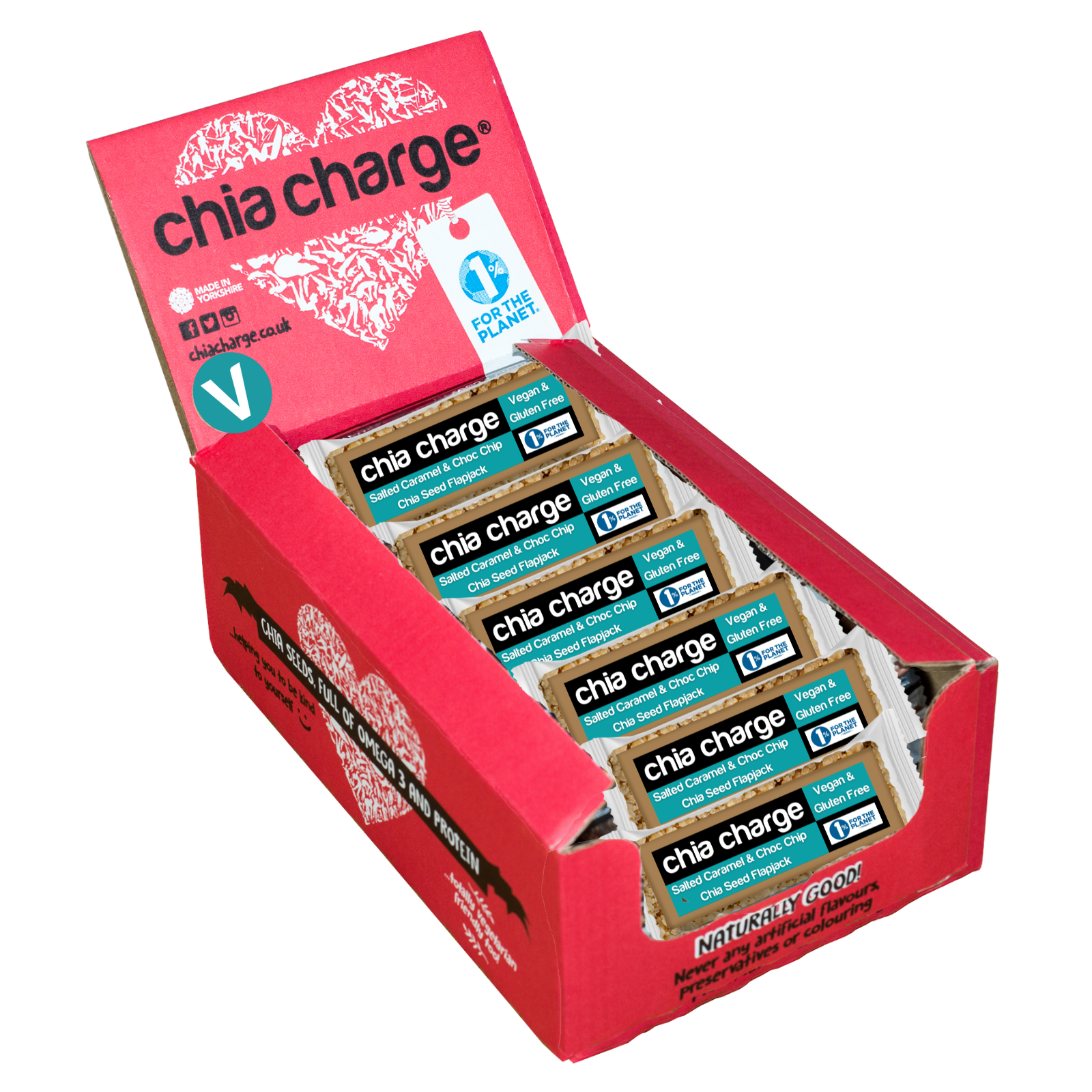 Chia Charge Bars Vegan & Gluten Free Mini Flapjacks 20 x 30g