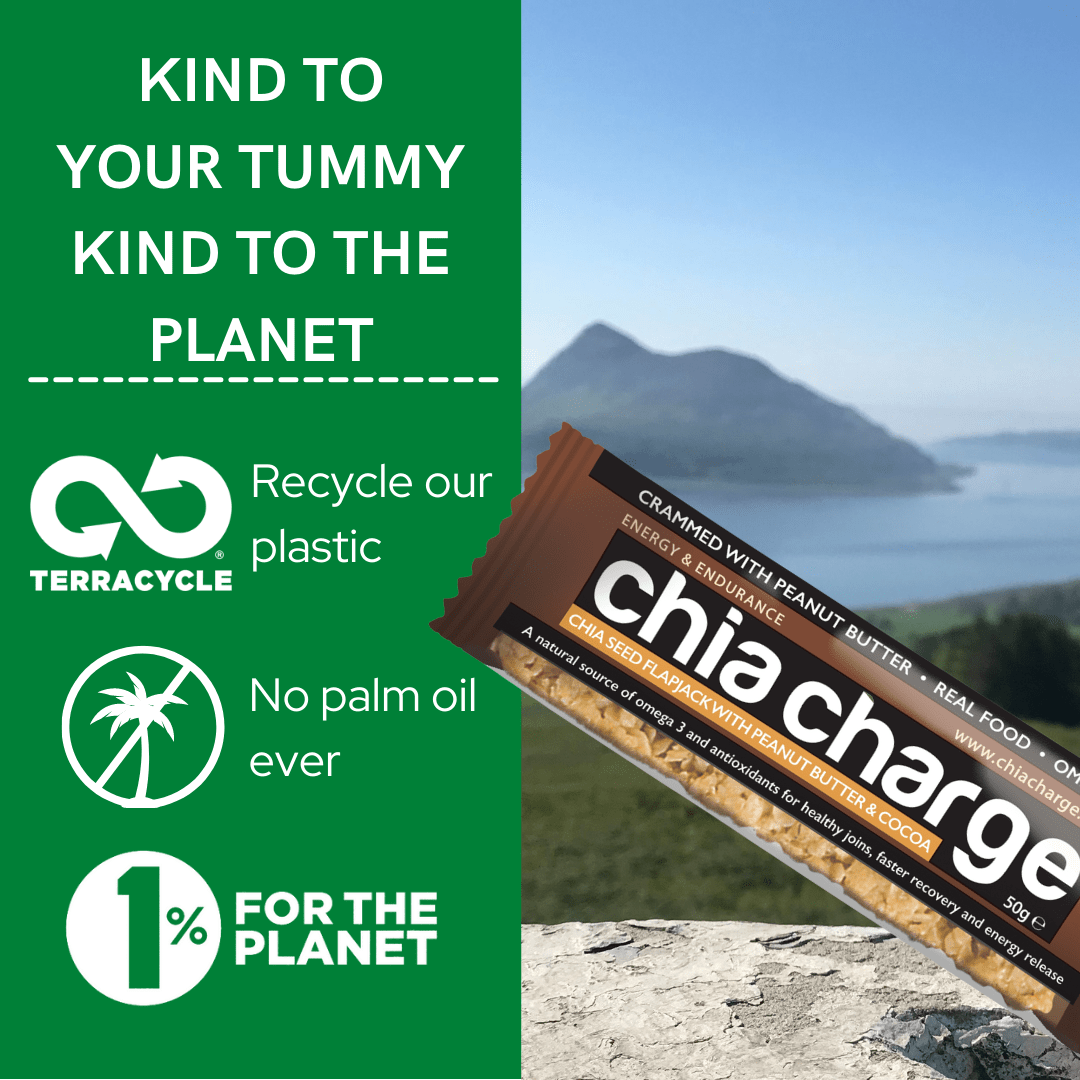 Chia Charge Bars Peanut Butter Flapjacks and Cocoa Peanut Flapjacks 50g 10 + 2 Extra