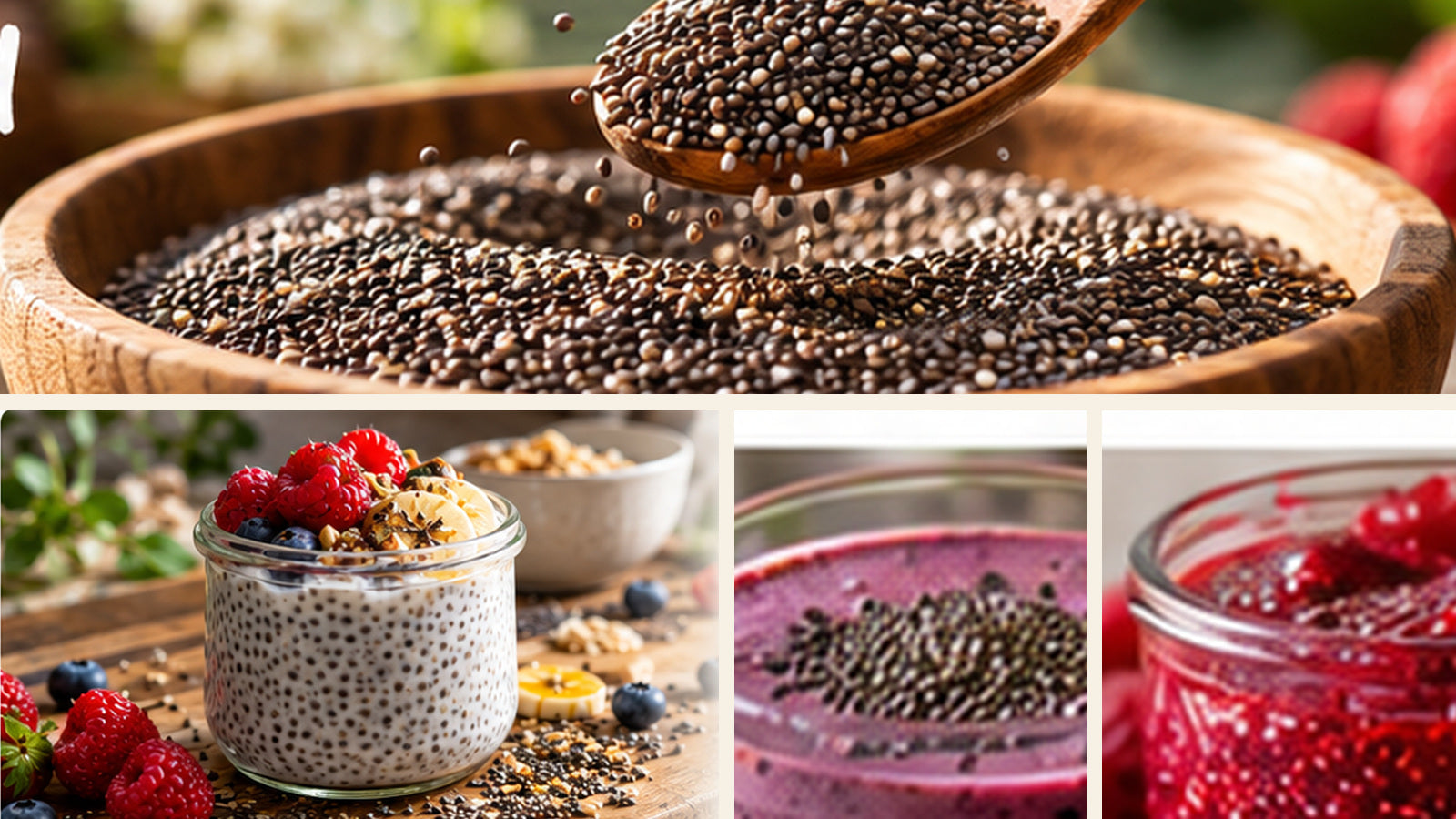 Chia seeds and colourful recipe inspiration