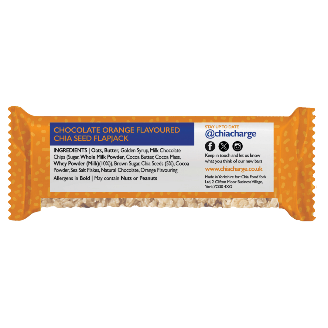 Chia Charge Bars Xmas Flapjacks Choc Orange/ Gingerbread + Mixed