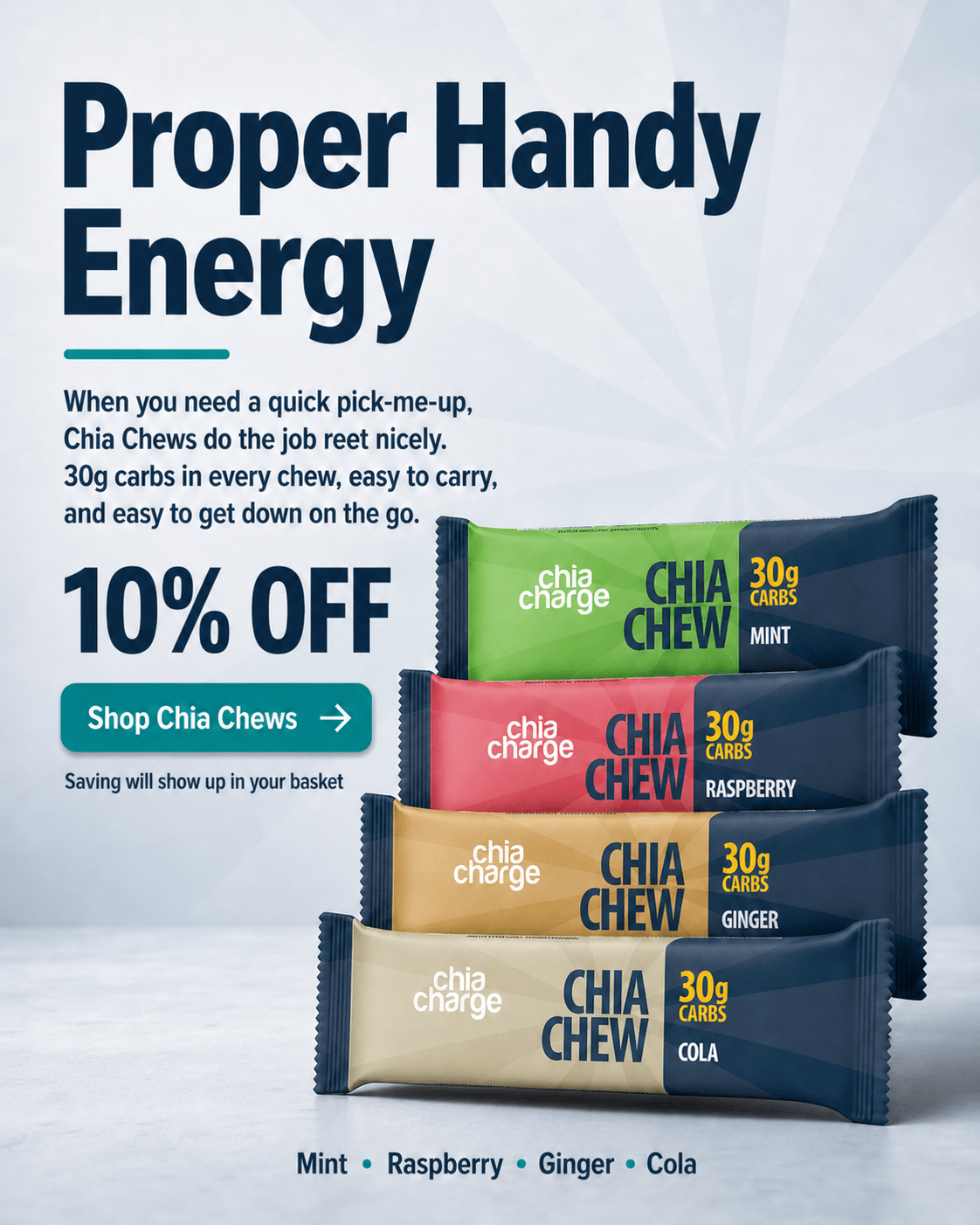 Chia Charge Home Chia Chews - 30g Carbs