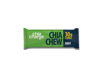 Chia Charge Home Chia Chews - High Energy Chews for Running, Cycling, Hiking, Fitness, and Sports, 3-Pack, Gel and Drink Alternative with Pink Himalayan Salt and Milled Chia Seeds, 30g Carbs