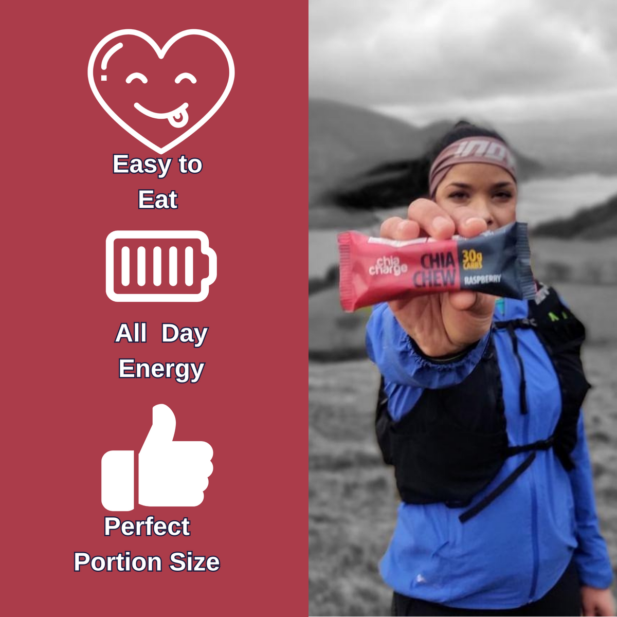 Chia Charge Home Single Pack (3 chews / pack) / Mint Promo Single Pack Mint  Chia Chews - High Energy Chews, Gel and Drink Alternative