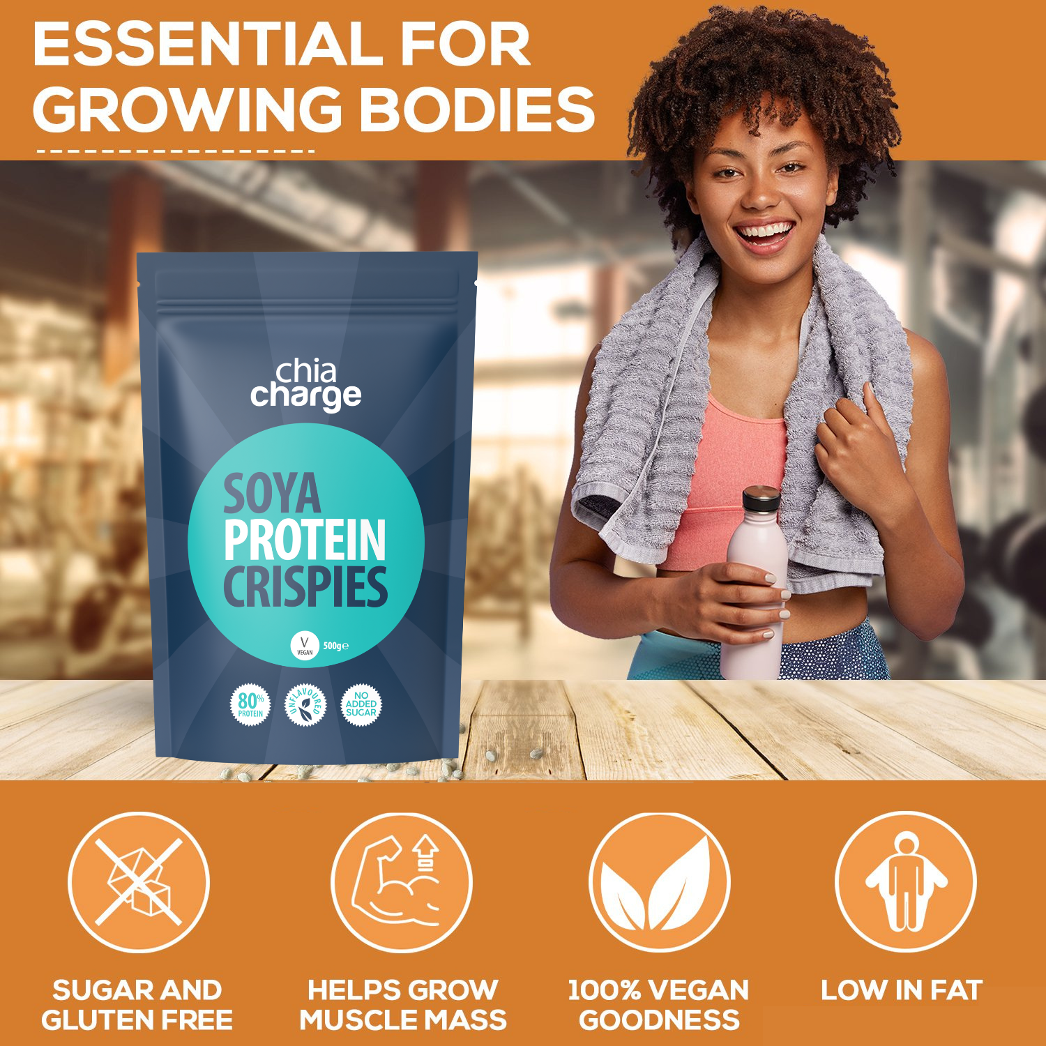 Chia Charge Soya Protein Crispies