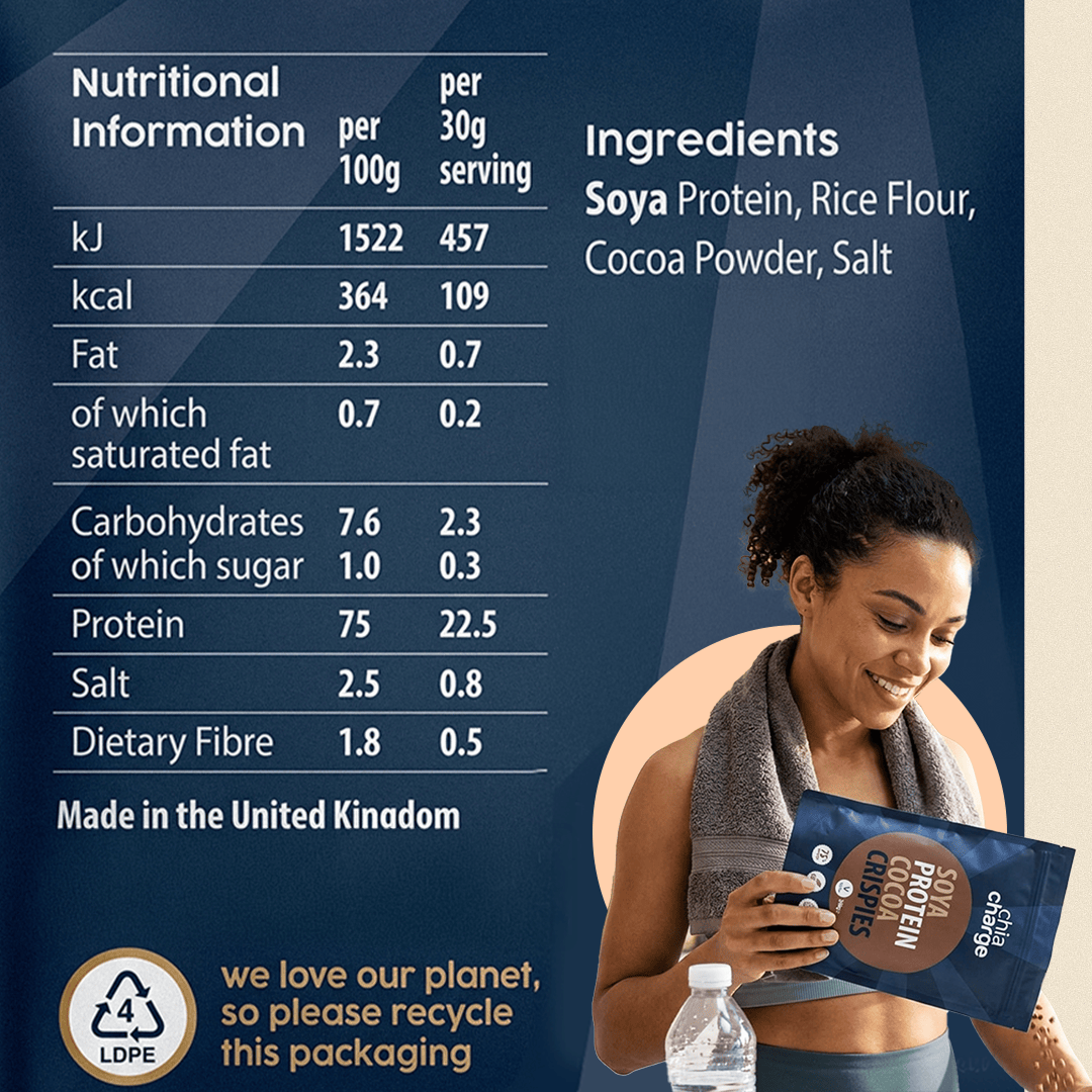 Chia Charge Soya Protein Crispies Cocoa