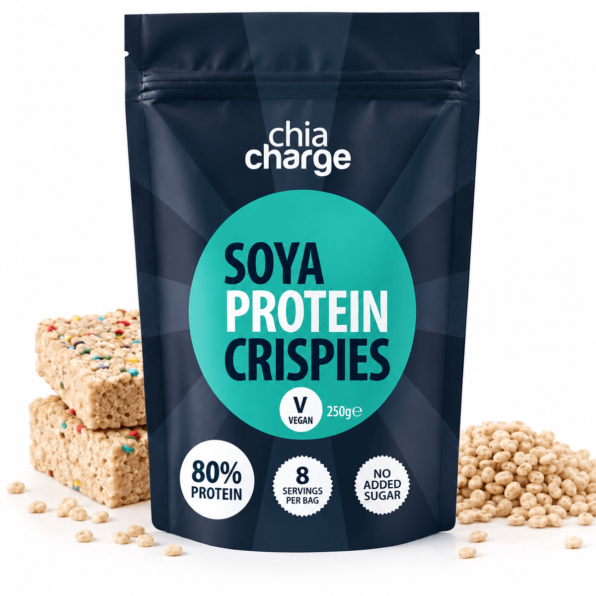 Chia Charge Soya Protein Crispies Unflavoured