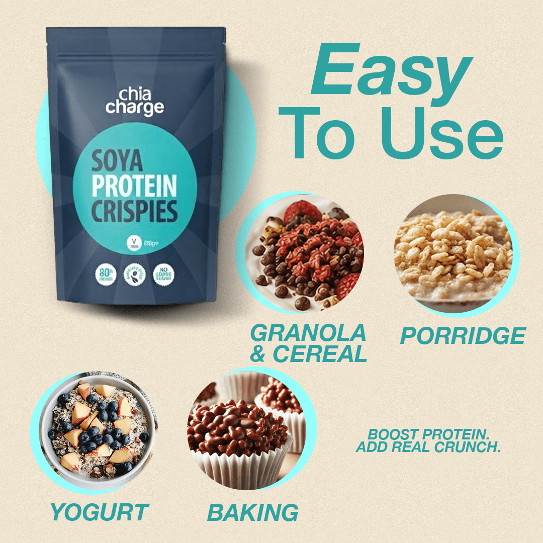 Chia Charge Soya Protein Crispies Unflavoured