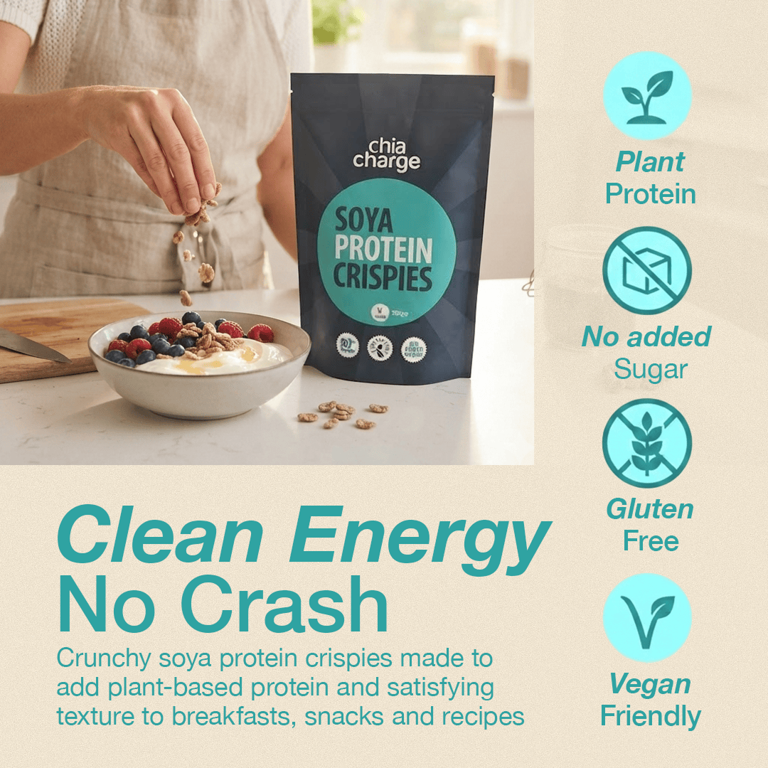 Chia Charge Soya Protein Crispies Unflavoured