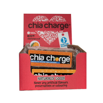 Chia Charge Bars Christmas Flapjacks 10 + 2 FREE Chocolate Orange & Gingerbread