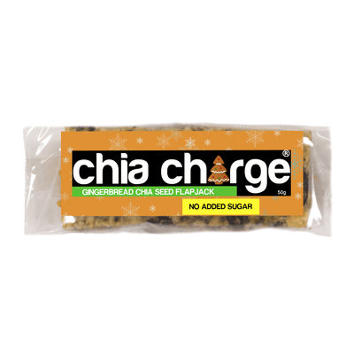 Chia Charge Bars Christmas Flapjacks 10 + 2 FREE Chocolate Orange & Gingerbread