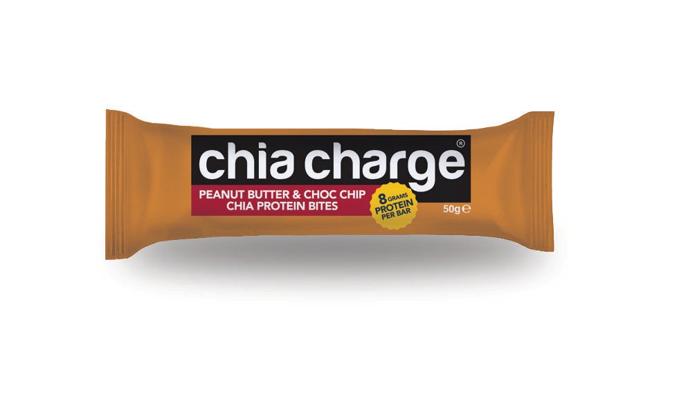 Chia Charge Bars Peanut Butter and Milk Chocolate Protein Bite 50g Protein Bite 50g - Peanut Butter and Milk Choc Chip Single Bar