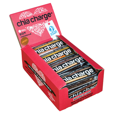 Chia Charge Bars Peanut Butter Flapjacks and Cocoa  Peanut Flapjacks  50g 10 + 2 Extra