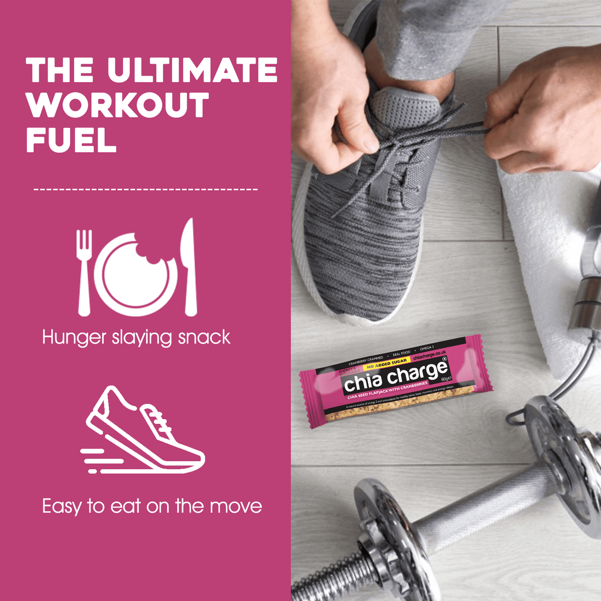 Chia Charge Bars Single Flapjack 80g