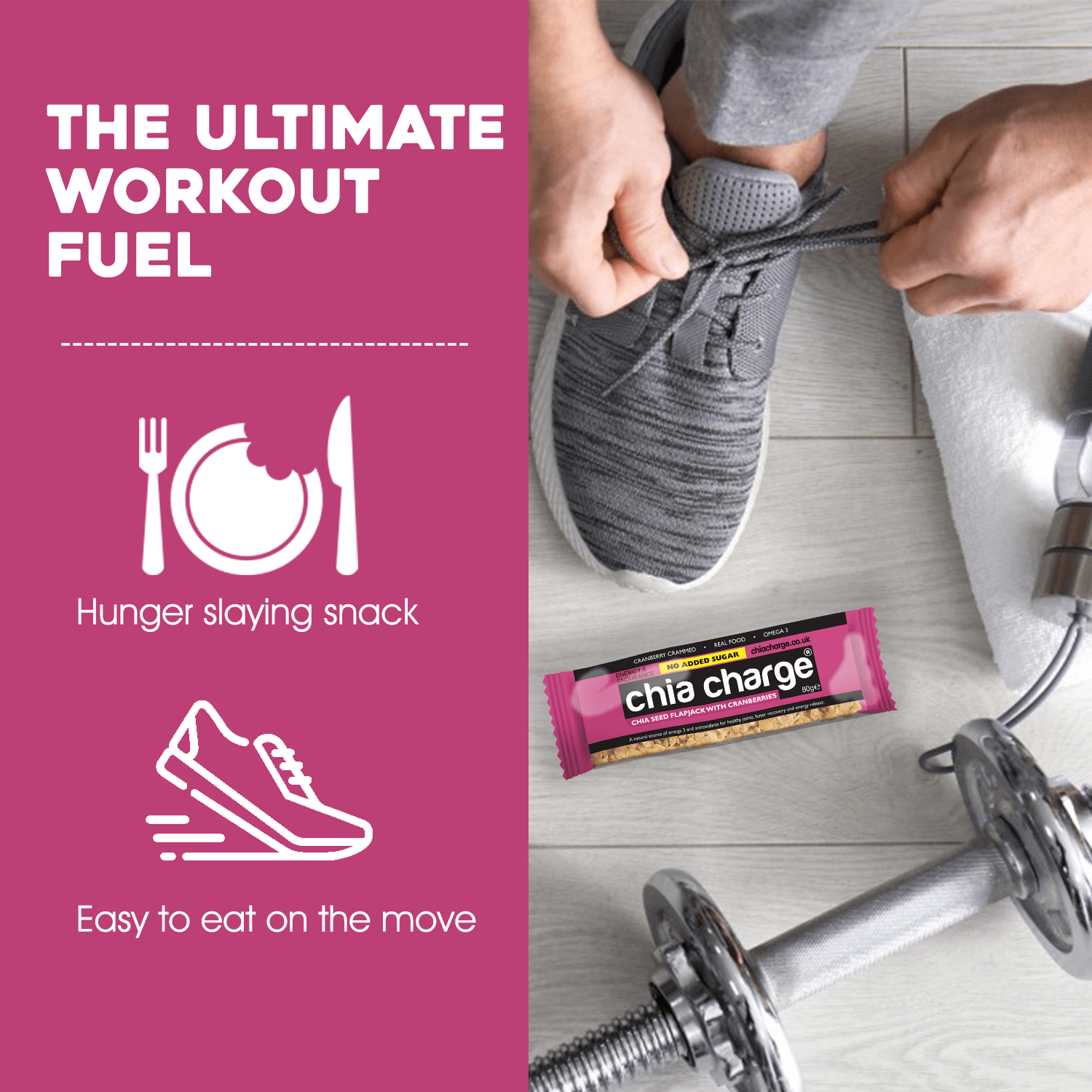 Chia Charge Bars Single Flapjack 80g